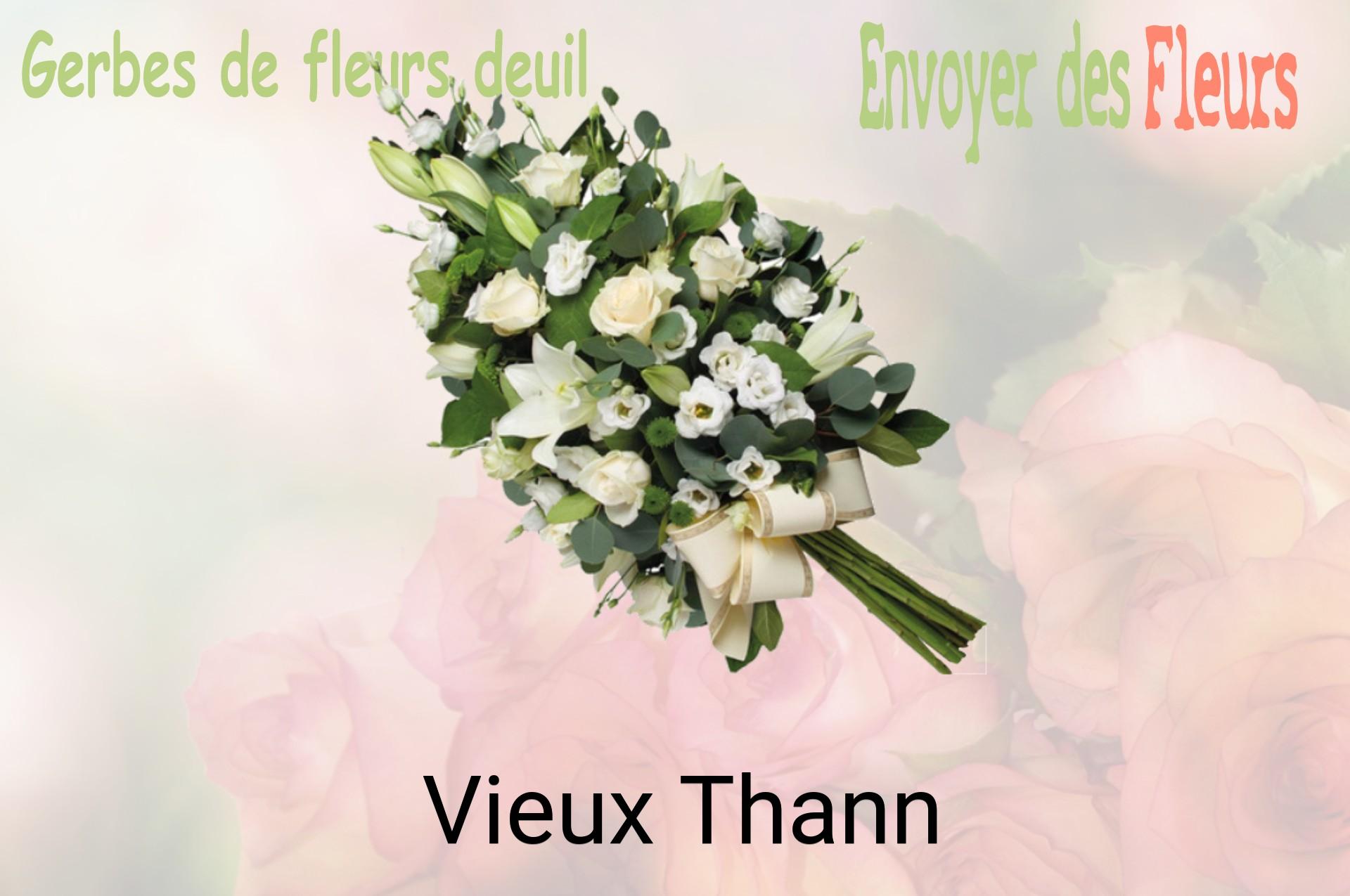Gerbe de fleurs de deuil livrée à Vieux-Thann
